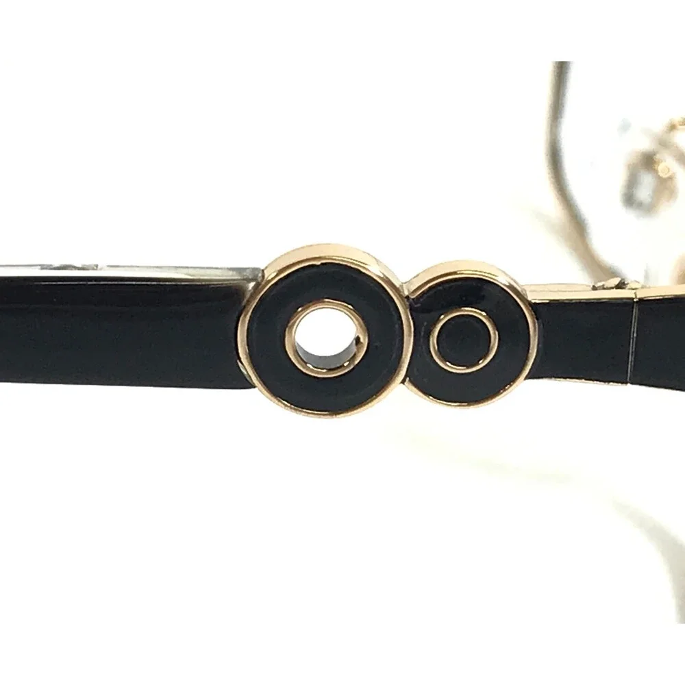 Tura by Lara Spencer Eyeglasses Frames LS129 BLK Black Gold Cat Eye 50-16-135
